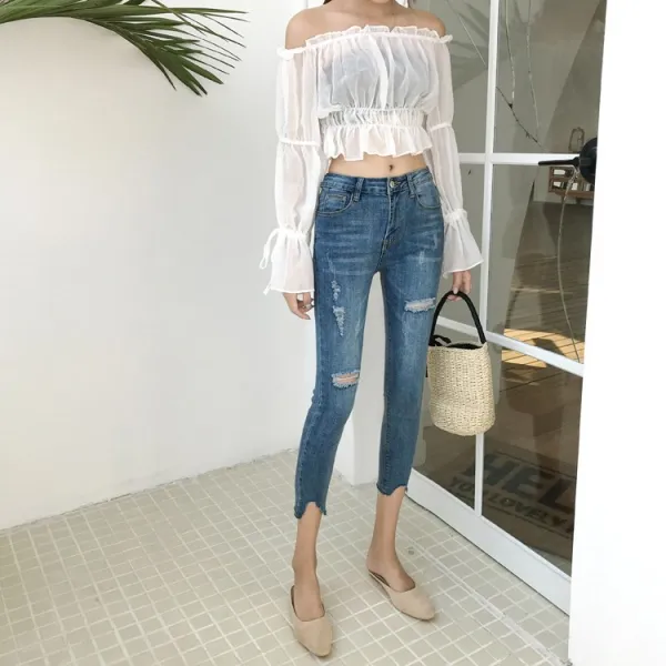 머머다 여성스키니 빈티지 청바지 데님팬츠 신상16 Yyb16