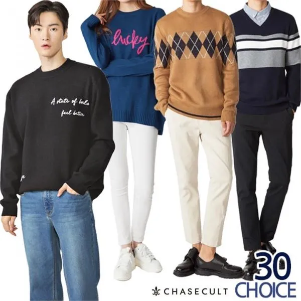 체이스컬트 추가물량 남여 겨울니트 스웨터 터틀넥 롱니트