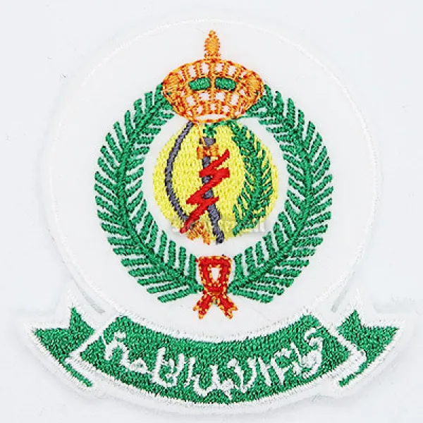 번개 녹색 왕관 스쿨룩 와펜 자수 패치