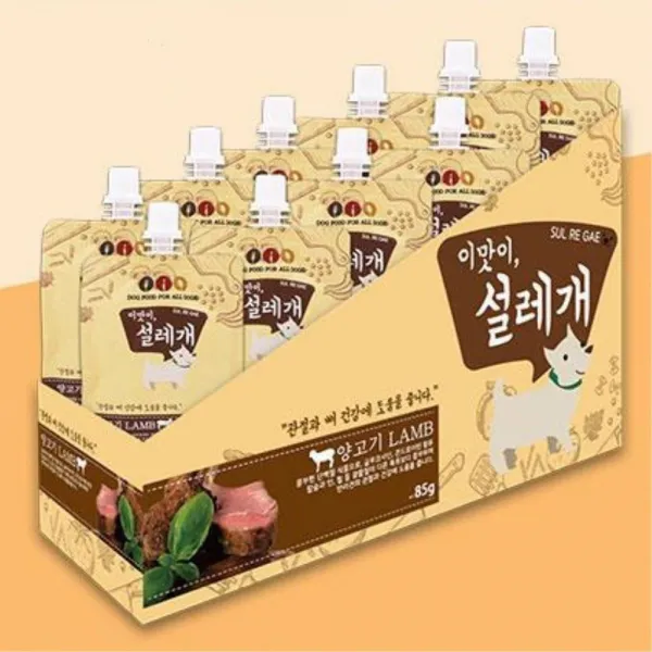 노령견 새끼강아지 속편한 짜먹는 간식 소화흡수 파우치 허약 영양 몸보신, 1개