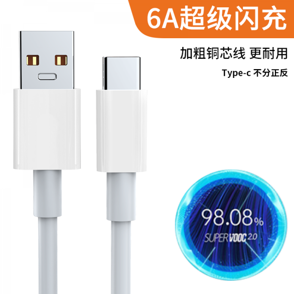 Type-C단자 지원모델 65W 수퍼 재빨리 충전함 적용 OPPORENO5PRO OPPOFINDX3 4941922561, 1m, Type-C 납작한 입 6A 수퍼 플