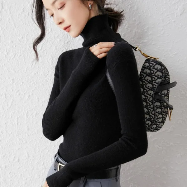 양털니트 겨울 가을 캐시미어스웨터 여성 레이어드 풀오버 후드 솔리드 무지 슬림 보여 2477935367