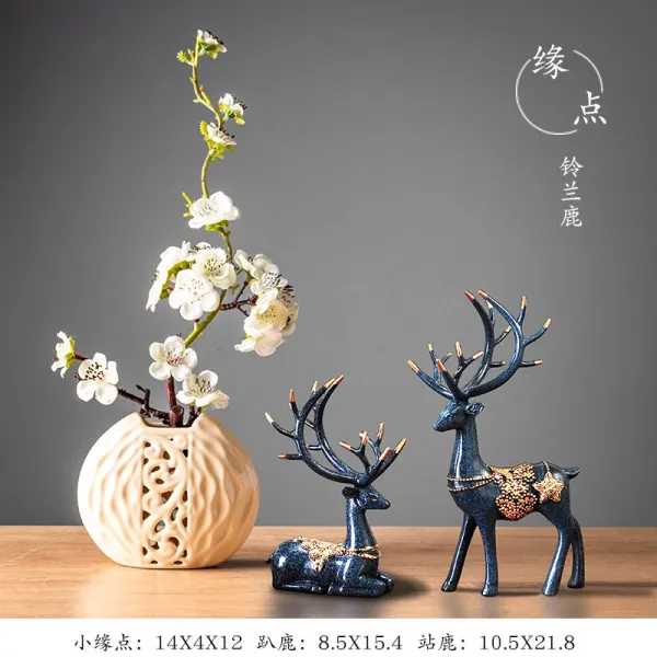 사슴 화병 셋트 동양적인 인테리어 E
