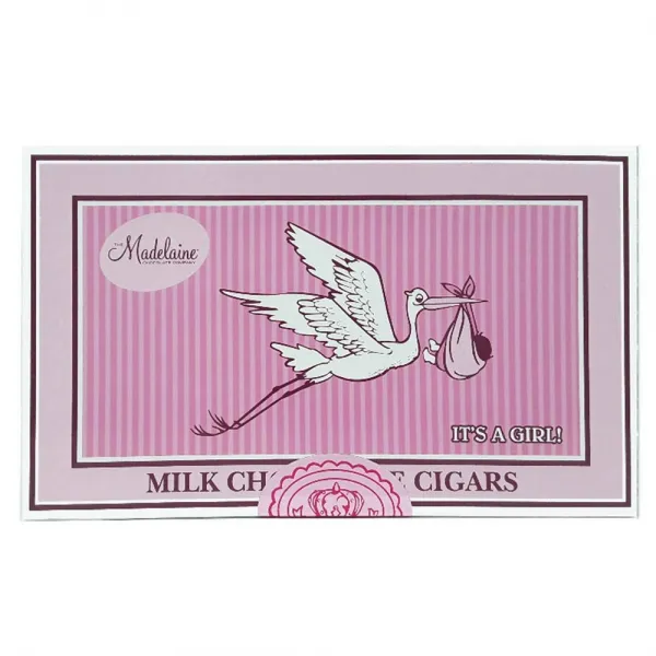 THE MADELAINE CHOCOLATE COMPANY Madelaine 프리미엄 밀크 초콜릿 시가 그것 베이비 샤워이지만 선물팩 선호개별 핑크 이탈리아 (12개 시가), 선택, 상세설명참조