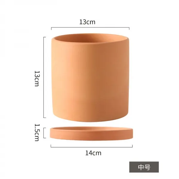 어반30 인테리어 도자기 거실 화분 홍도화분 원주형 통기투수 다육록라 꽃분재 선인, 원13*13cm( 팔레트 할당)