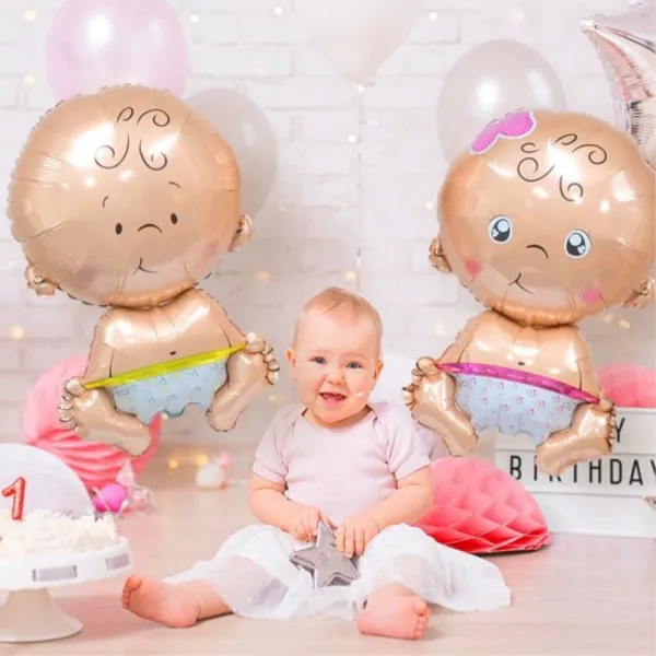 아기성별확인 젠더리빌파티 아기풍선 생일장식, 노랑