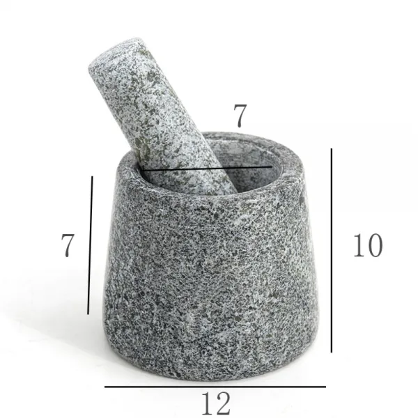 가정용 수동 다진 마늘 찧기 돌 절구 화강암 연마기 구식 미니 맷돌 곡식 빻는 용도 빻기