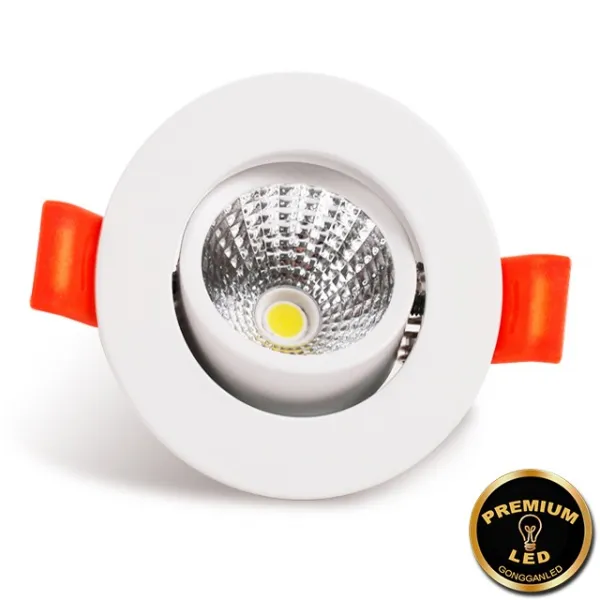 LED 다운라이트 2인치 COB 직회전 3W 주광색 전구색 주백색, DS 전구색