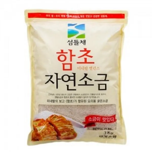 섬들채 신안 함초자연소금 탈수 간수뺀 천일염, 1포, 3kg
