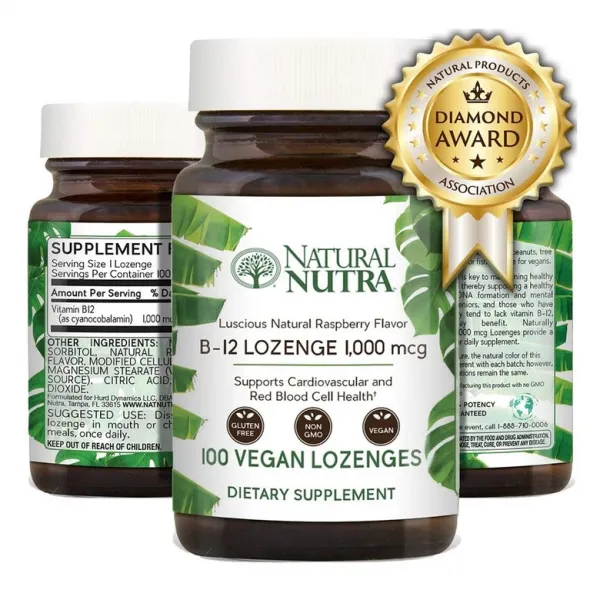 Natural Nutra 네이쳐뉴트라 비타민B12 시아노코발라민 1000mcg 100정 악성빈혈 브레인포그, 1mg, 2개