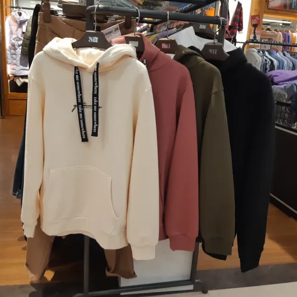 Nii 니 남녀공용 자수레터링 기모후드풀오버 기모쭈리 후드티 커플룩 패밀리룩 Nnuamuw8501