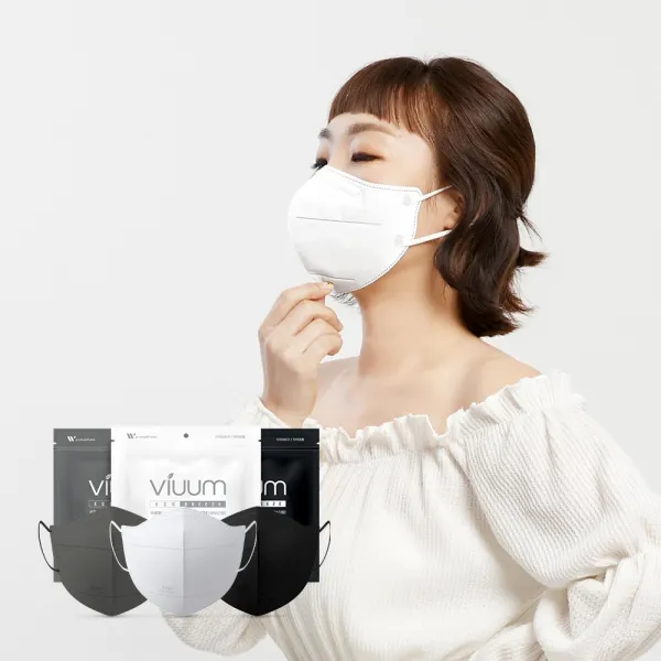 [여름마스크 KF94] 푸름웰니스 비움 에코브리즈 새부리형 시원한 마스크 100매, 그레이