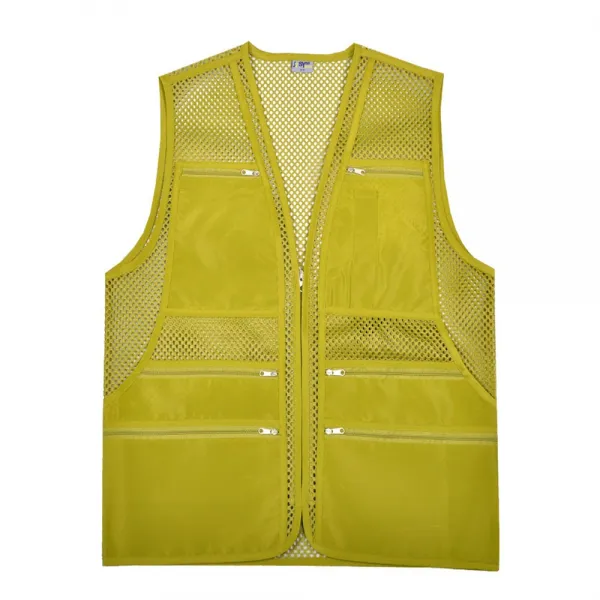심비오즈 남성 어깨 망사조끼 작업조끼 단체조끼 배달조끼 주머니조끼 택배조끼 머스타드