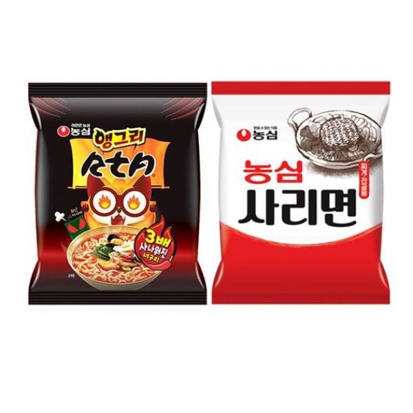 농심 앵그리 너구리 RTA멀티(5입) 1팩 + 사리면 멀티(5입) 총10봉, 10개