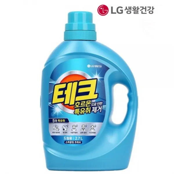 엘지생활건 엘지생활건강 테크 특유취제거 액체세제 61efac+ 4g: 2.7리터 Bkt+ Eu4202s 쿠팡스토어 Bct 1_bct