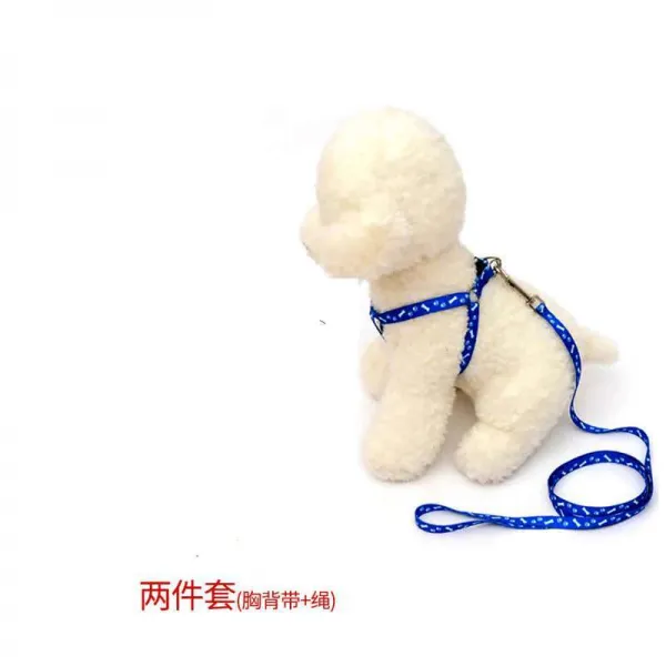 새끼 고양이 줄 스몰 캣 핸디캡 탈출구 토끼 박미 개 비 곰 견인줄, 무늬프린트 끈왕족블루 색증정 방울 비, 10CM와이드 건의 27근개고양이 토