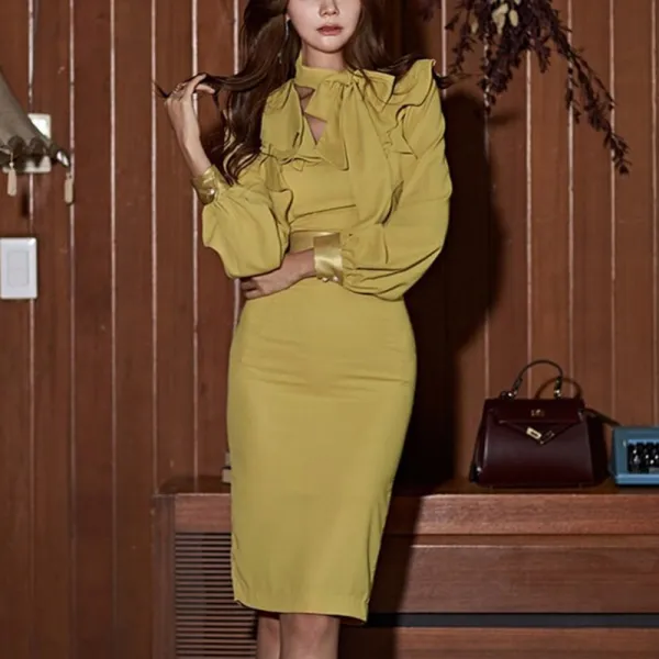 모리아 가을 여성 긴팔 루즈핏 원피스 AAO