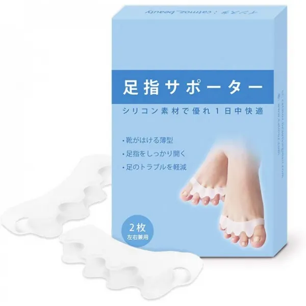 안짱다리 교정 CatMoz 발가락 서포터 외반 모지의 반대로 작은 성지 교정 발가락 보호 좌우 겸용 의료 실, 1