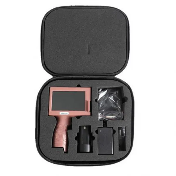 [해외] 25.4MM 모바일 핸드 헬드 잉크젯 프린터 만기일 배치 코드 일련 번호 라벨 바코드 QR 코드 용핸드 제트 프린터, A set with ink