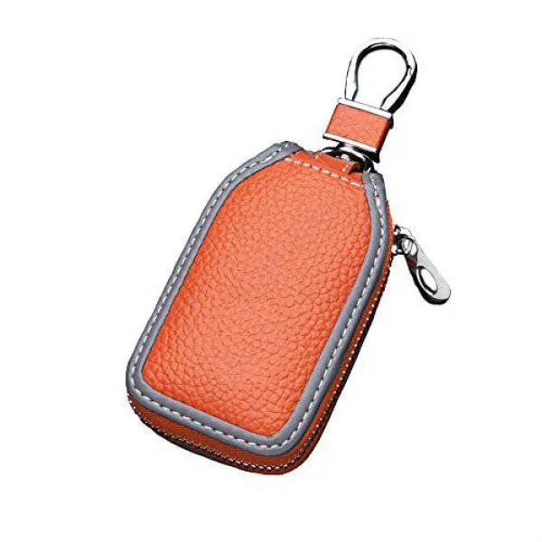 차 열쇠 상자 열쇠 부대 지갑 우량한 진짜 가죽 자동 차 열쇠 Fob 홀더 보