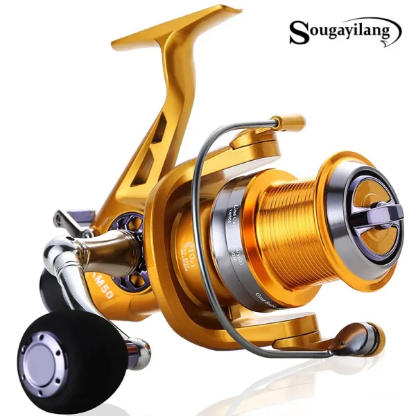 Sougayilang Km 50 60 민물 어업을위한 잉어 어업 권선 장치5.2 1 기어비 황금 50