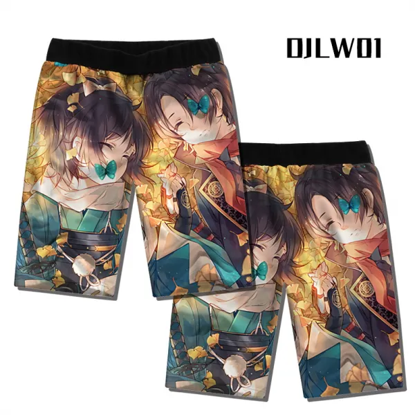 도검 막춤 소호 삼일월 종근 2차 게임 주변 남자 츄리닝 바지 큼 숏 팬츠, 블랙 3