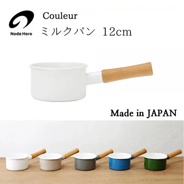 일본생산 Noda Horo 노다법랑 냄비 노다호로 편수냄비 화이트 12cm