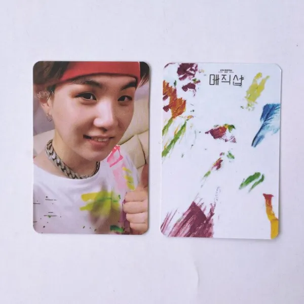 Kpop 7 개/대 방탄 소년 5th Muster Magic Shop Dvd Lomo 카드 Photocard 정국 지민 진 스가 J Hope 팬 컬 05 Suga