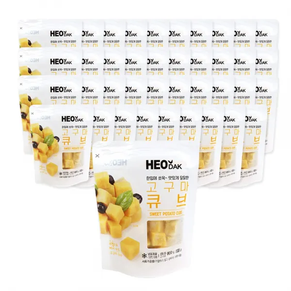 허닭 본사당일출고 아이스 고구마 큐브 100g 40팩