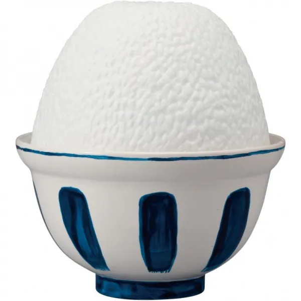 산 아트 재미 식기 "곱빼기 바람"그릇 뚜껑 포함 흰색 San2523