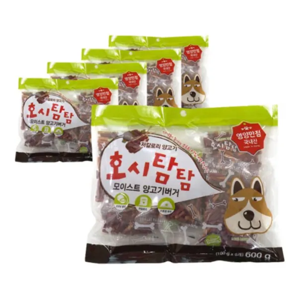 호시탐탐 모이스트 양고기버거 600g(5개묶음) 애견간식, 5개