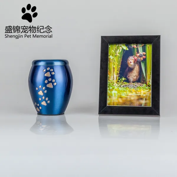 강아지 고양이 햄스터 토끼 숏 사랑 애완동물 펫 안락사다 별세 기념 품유골 맡기다 작은 상자 모양의 물건 독 네이비ml 균일