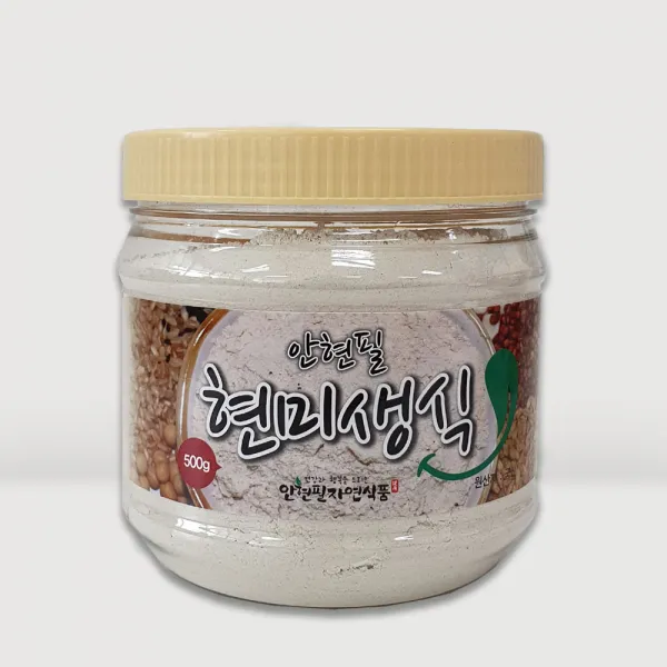 국산 현미 생식 선식 안현필 식품 영양 보충 식이섬유 식이조절 식사대용 500g, 단품