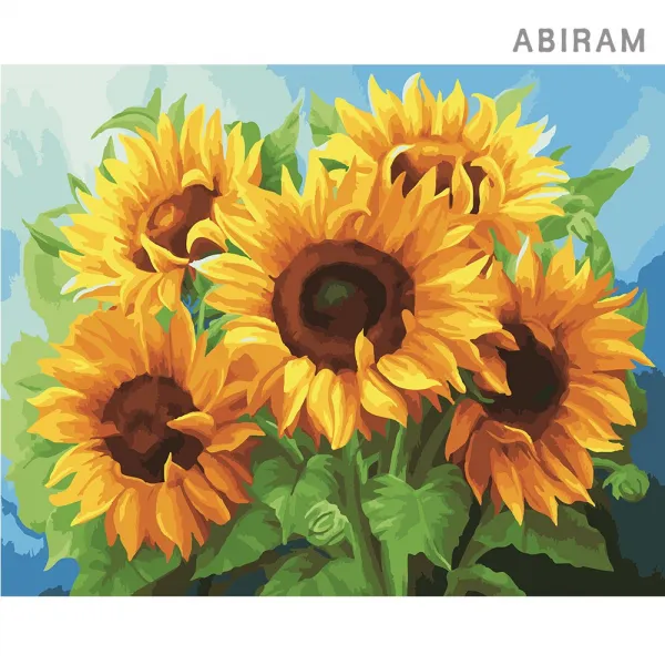 아비람 Diy 명화 그리기 유화 세트 해바라기 만개