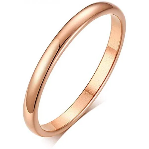 Rockyu 텅스텐 반지 2mm 반지 핑키 링 여성 패션 심플 고급스러운 브랜드 약혼 결혼 18 호 선물