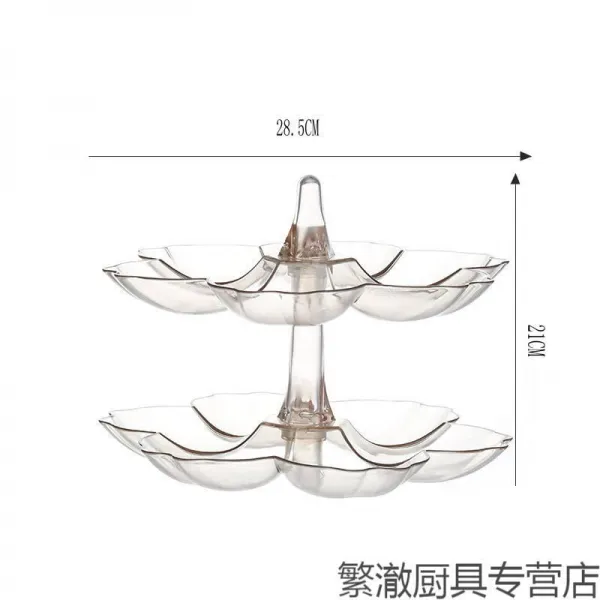 거실 과실 열매판 디저트 디스크 디스크 다층 겹겹 과일 디스크 회전 다층을 겹쳐 과일 접시 거실 이중 가용 플라스틱 디스크 오퍼디스크 3층 건조반 브라운층 회전 가능 트랜스판 트랜스퍼