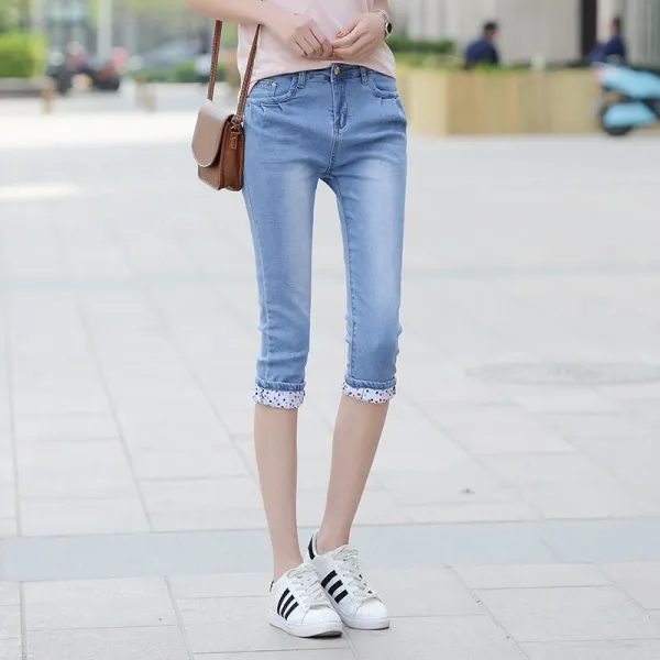 머머다 여성 7부 청바지 데님 슬림 팬츠 여름 스키니 08 Chx08 566611895020