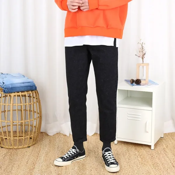프레젠트 남성용 반배기 블랙진 청바지 114 [블랙]