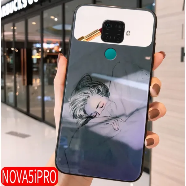스타일로케이스 INS 냉담 무드 화웨이 NOVA6 핸드폰케이스 유리거울 면6SE 커버 인싸템 NOWA 드랜드 5G판6ES