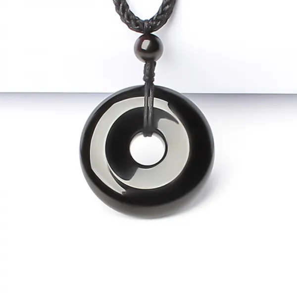 와이유 흑요석 목걸이 빙수 블랙요석 펜던트 남성 호신용 부녀