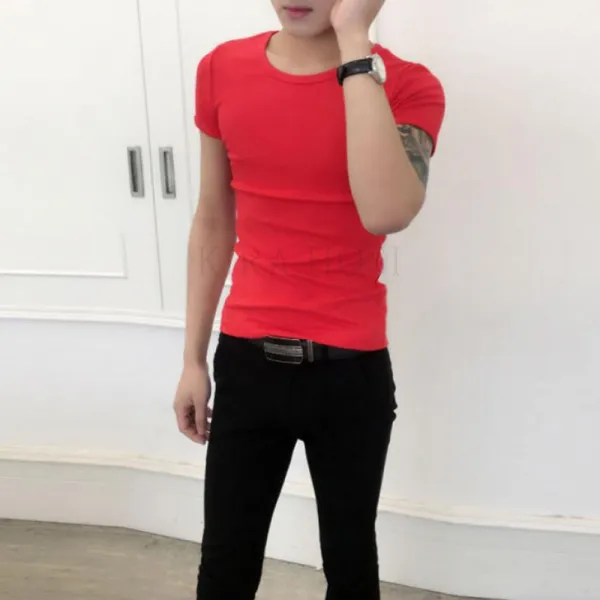 kirahosi 남성 개성적 반팔 티셔츠 루즈핏티셔츠 무지티셔츠 262호 Vh2m0u