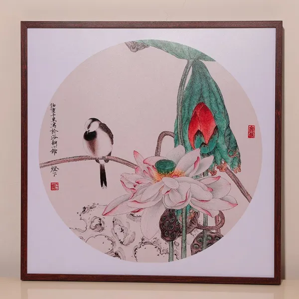 Feb.09 7번 그림 액자 겉표자 그림 표구 33 38 50 서화 액자 벽 정사각형 여백 프레임주문 제작하다Z, 진 한 호두색