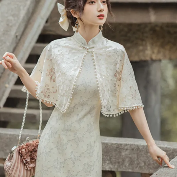 라니요요몰 담당함 등나무 같은스타일 셀럽 클래식 리폼 레이스 코디 숏 숄 투수영복 여름 X2개