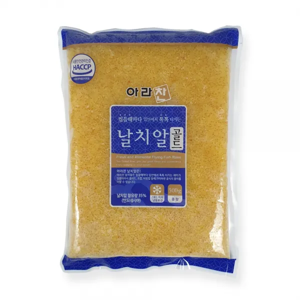 해물총각 씹을때마다 톡톡 터지는 프리미엄 날치알 골드, 1팩, 500g
