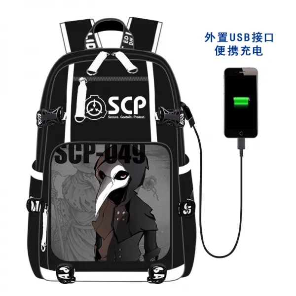 비나 백팩 SCP재단이다 극 내추럴 049돌림병 의사 이차 주변 여성 컴퓨터 여행 책가방 플라워 프린트