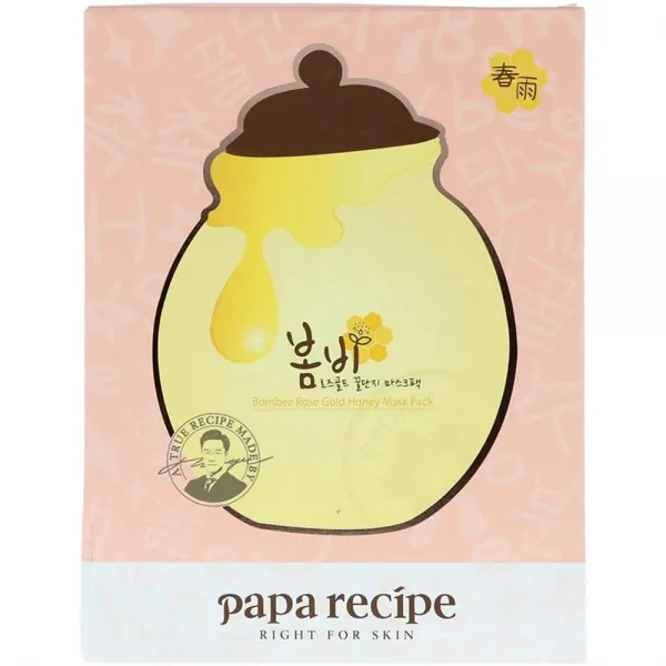 Papa Recipe Bombee Rose Gold Honey 마스크 팩 5장씩 25ml Mask Pack 5 Sheets 25 ml Each, 단일상품, 단일상품