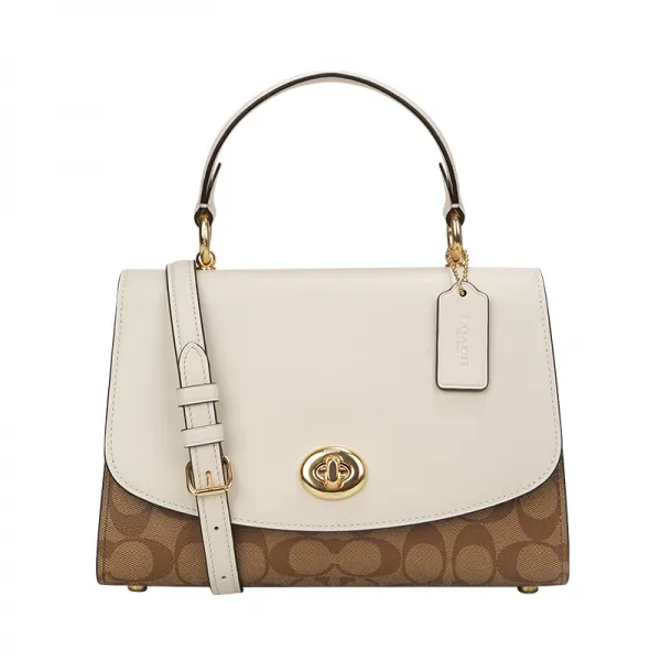 COACH 코 지 사치품 여사 PVC 페 이 크 화이트 숄 더 크로스 백 F76620 IMDJ8