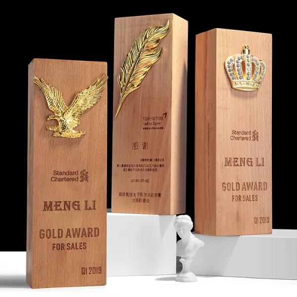 원목 트로피 주문 제작 독수리 트로피 실적 장려 단체 관 아 계 군 금속 왕관 금 은 동 메달 회사 행사 단위 영예 기념품 현물 각인