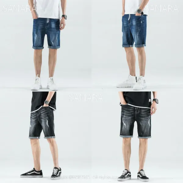 Qterra 특허브랜드 청바지 반바지 통바지 5부 빅사이즈 루즈핏 남성