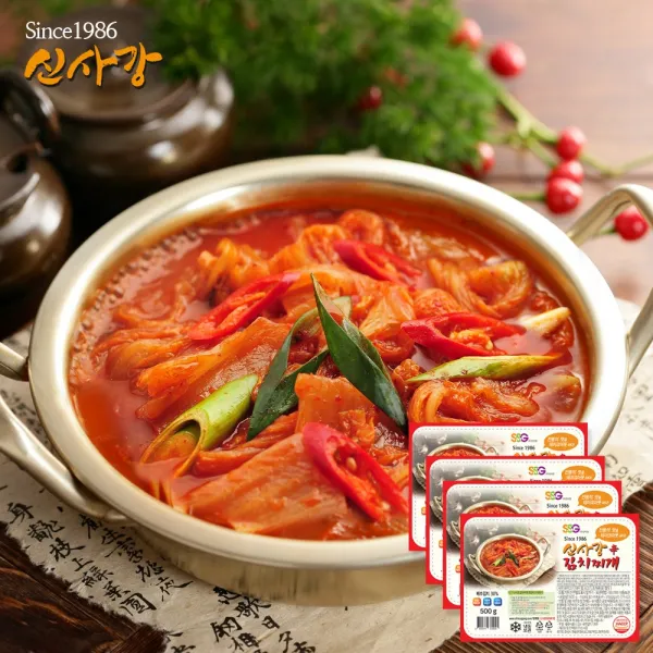 수원맛집 신사강 김치찌개_500gX4개 무료배송 특가 가정식 간편 저녁메뉴 혼밥 캠핑음식